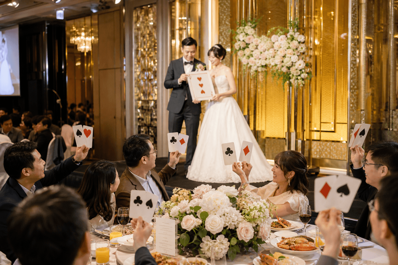 婚禮撲克牌配對遊戲