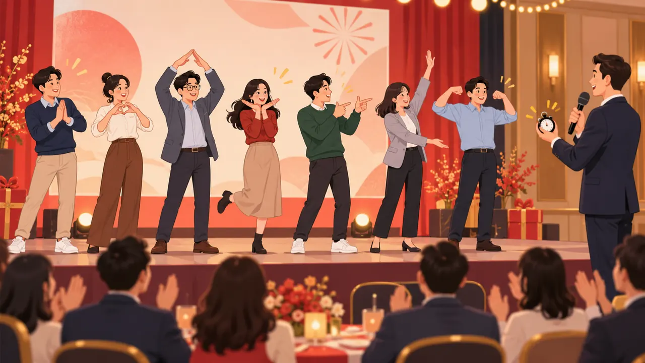 動作接龍尾牙遊戲示意圖
